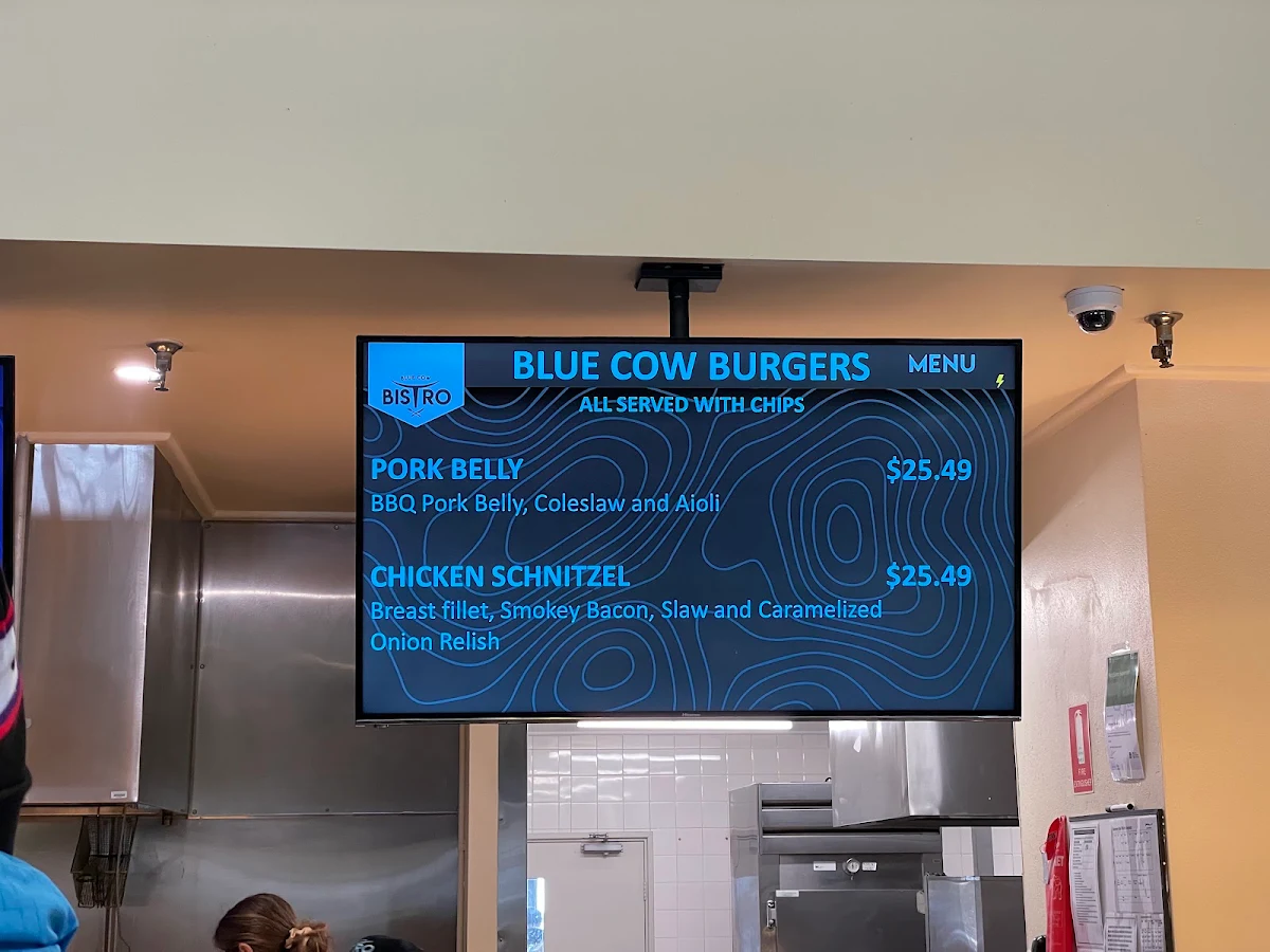 Menu, Blue Cow Bistro