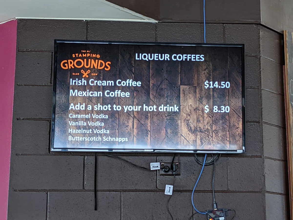 Menu, Blue Cow Bistro