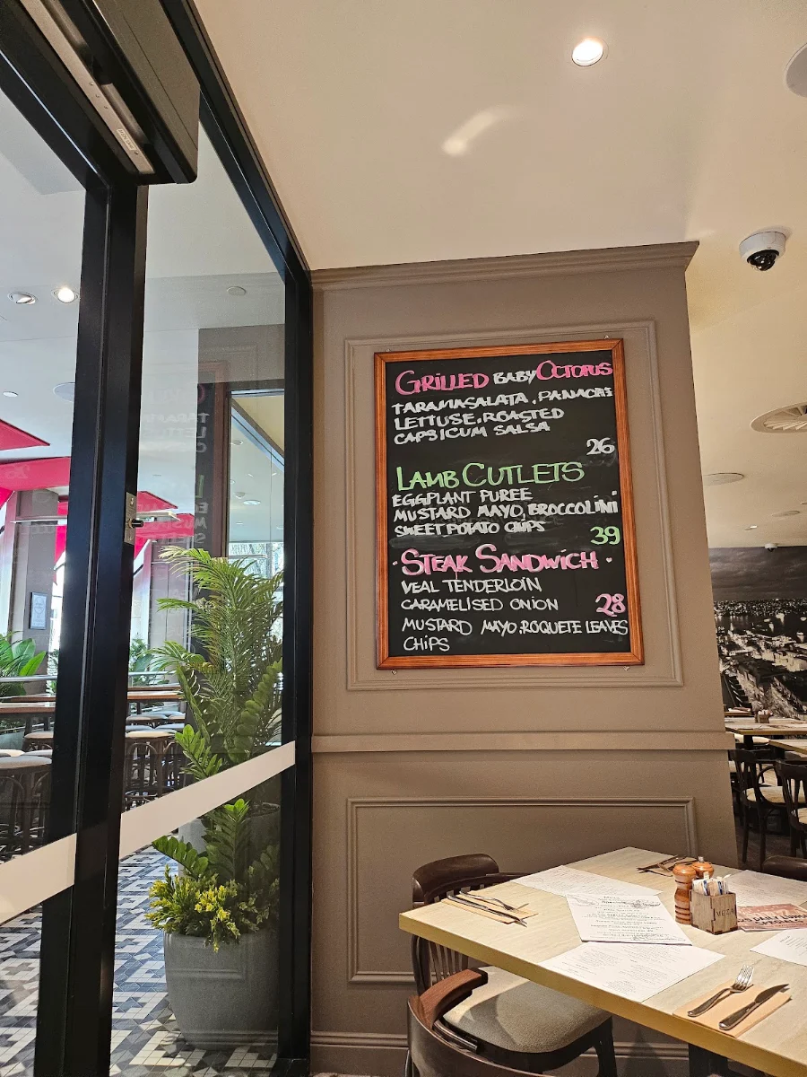 Menu, MEZA Bar and Grill