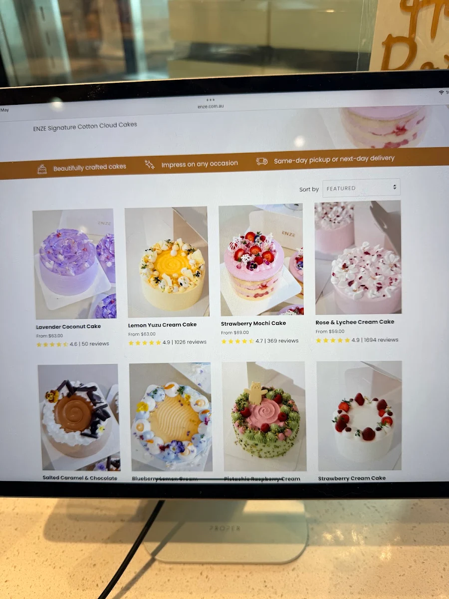Menu, ENZE Barangaroo