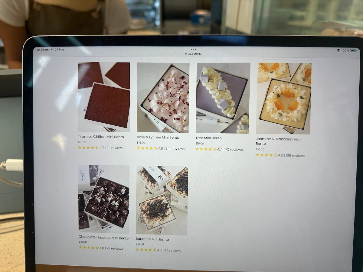 Menu, ENZE Barangaroo