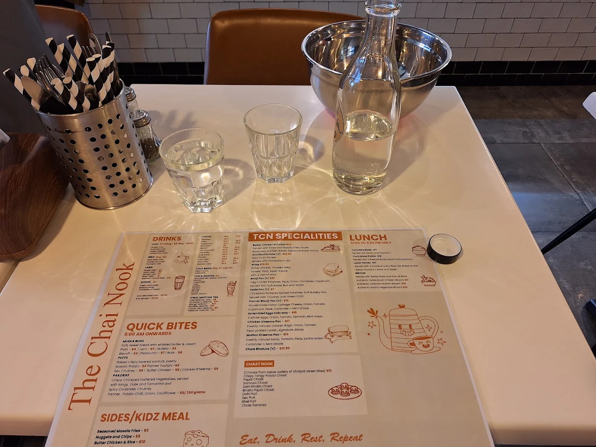 Menu, The Chai Nook (TCN) - Cafe & Restaurant