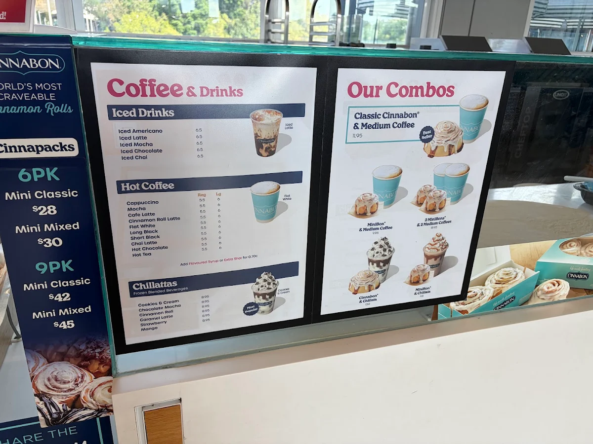 Menu, Cinnabon Sunshine Plaza