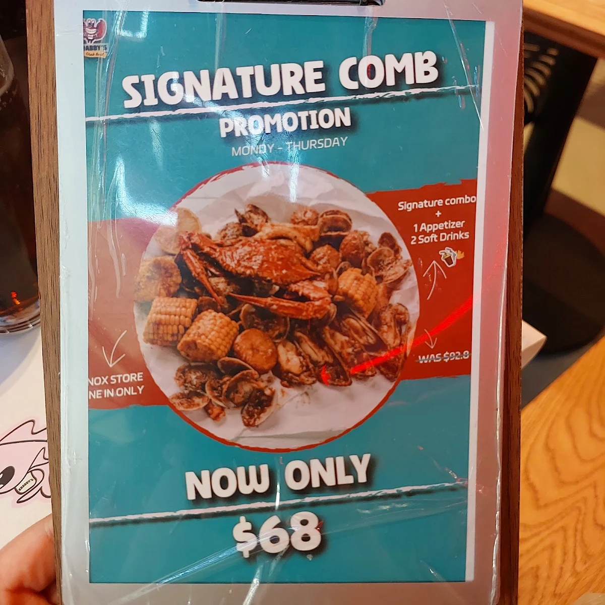 Menu, KRABBY'S CRAB BOIL—Knox