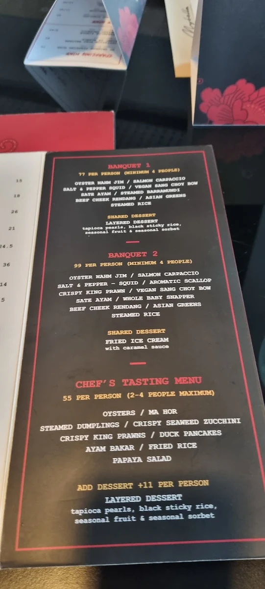 Menu, Mybella Asian