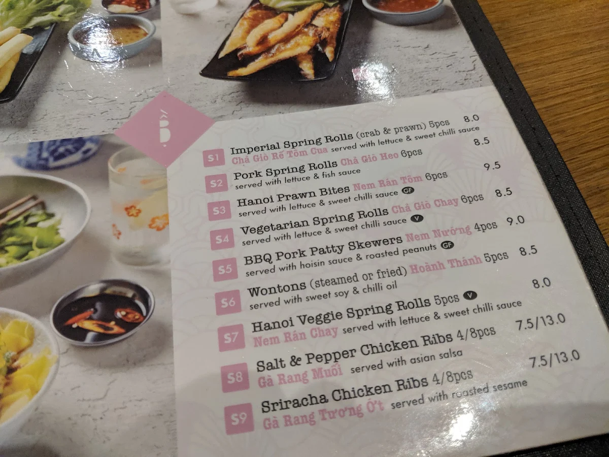 Menu, Xin Chào