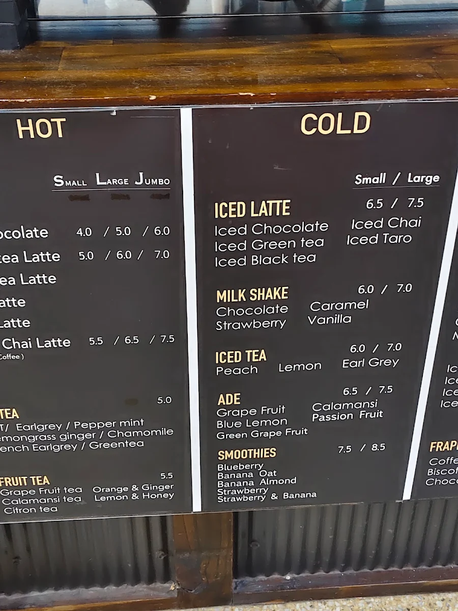 Menu, COFFEE ROOT