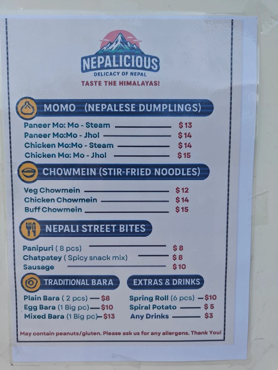 Menu, Nepalicious