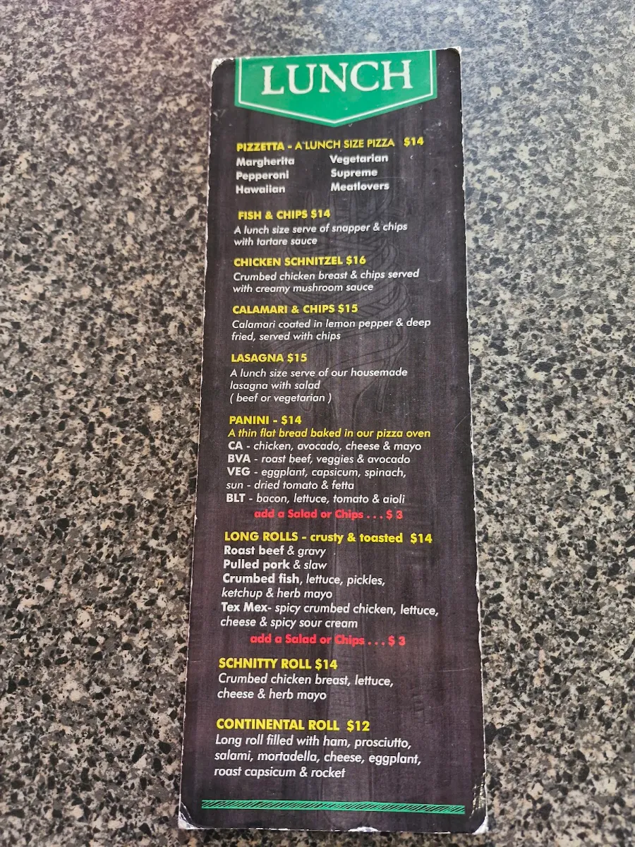 Menu, Eight Slices Italian Kitchen