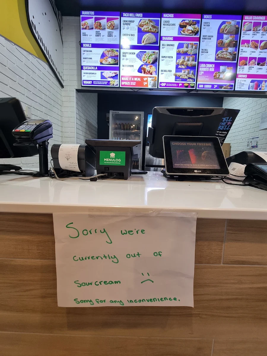 Menu, Taco Bell Albion Park