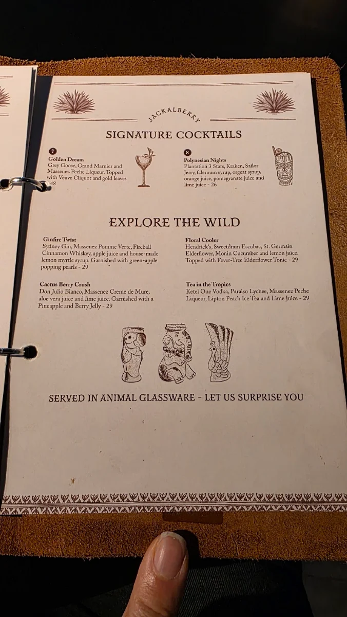 Menu, Jackalberry