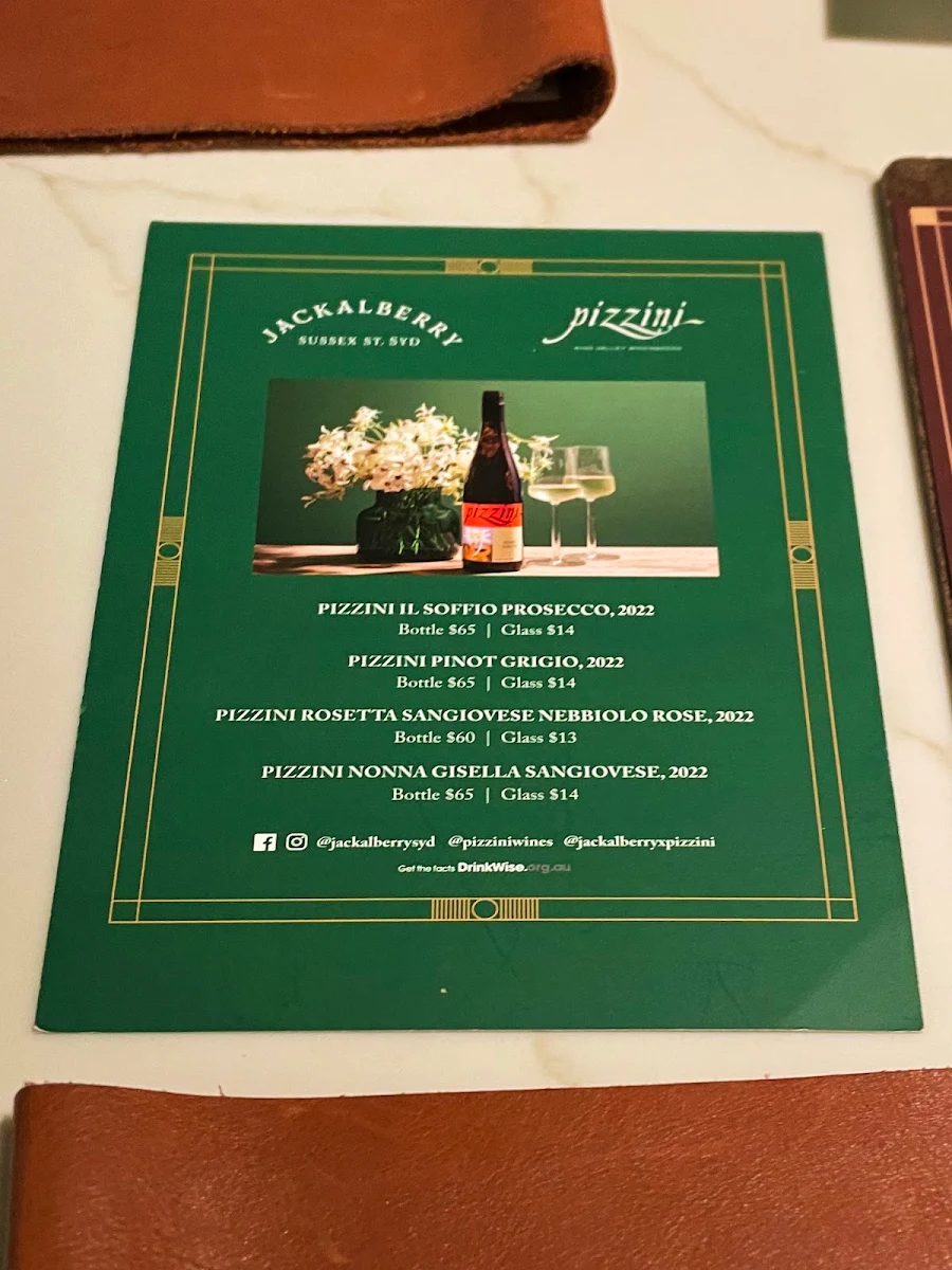 Menu, Jackalberry