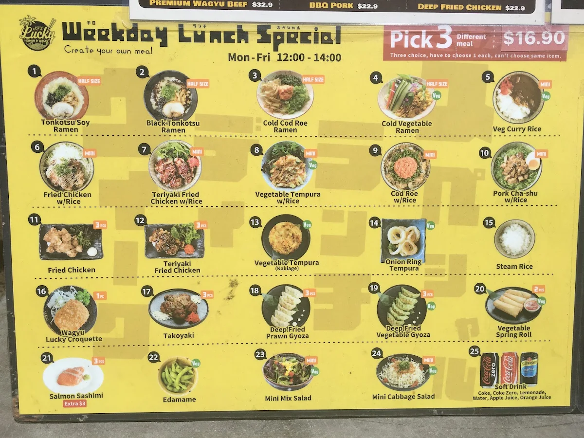 Menu, JFX Noodle & Tapas Bar