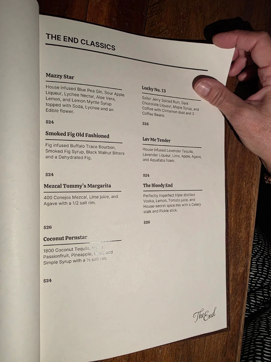 Menu, Bosc