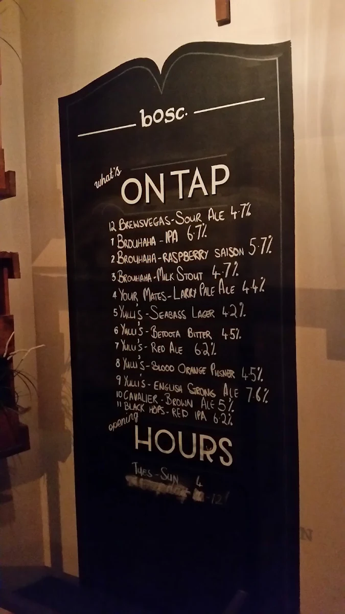 Menu, Bosc