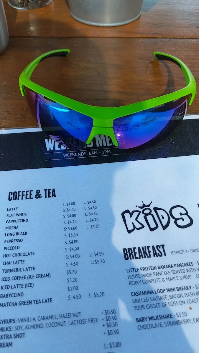 Menu, Cadence Cafe
