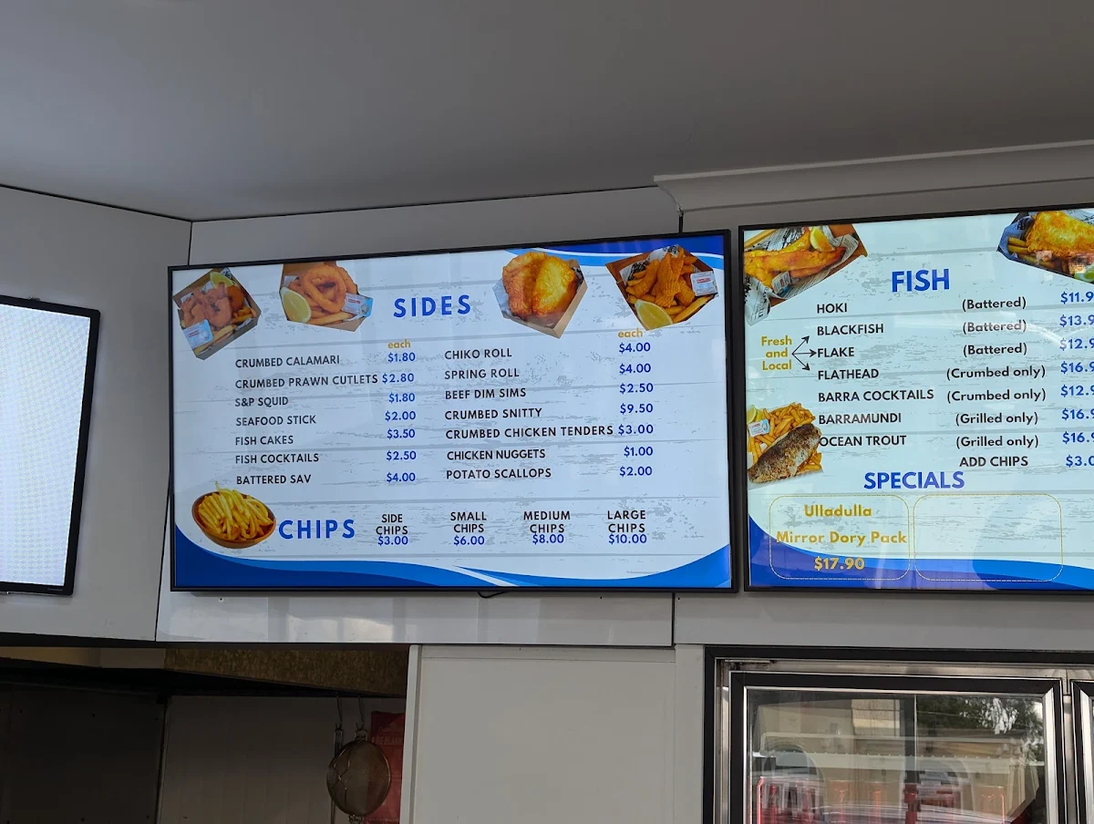 Menu, Husky Fresh Fish & Chip Co