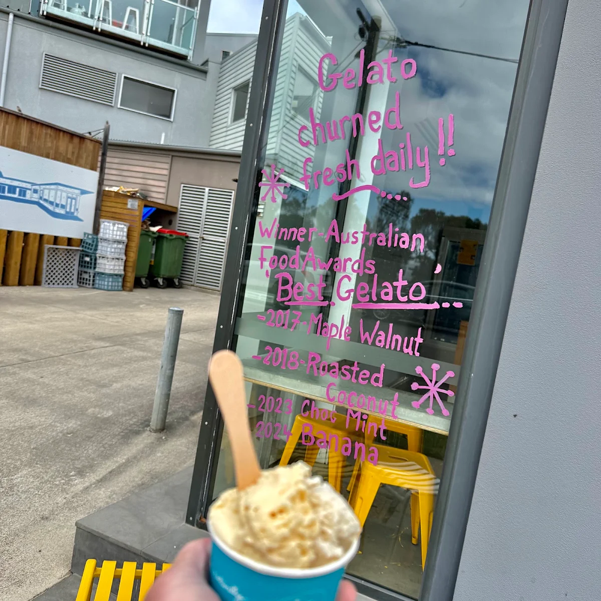 Menu, Gelato Gelato