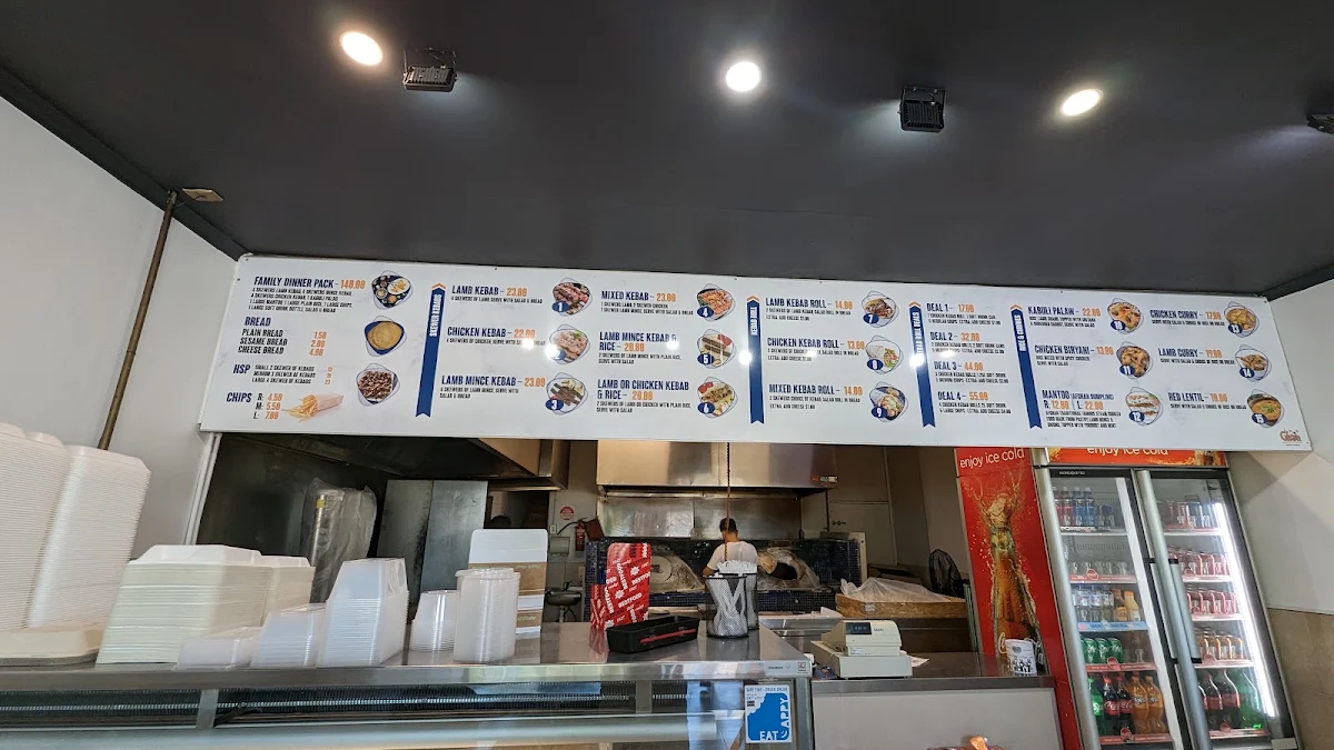 Menu, Ghan Kebab & Takeaway