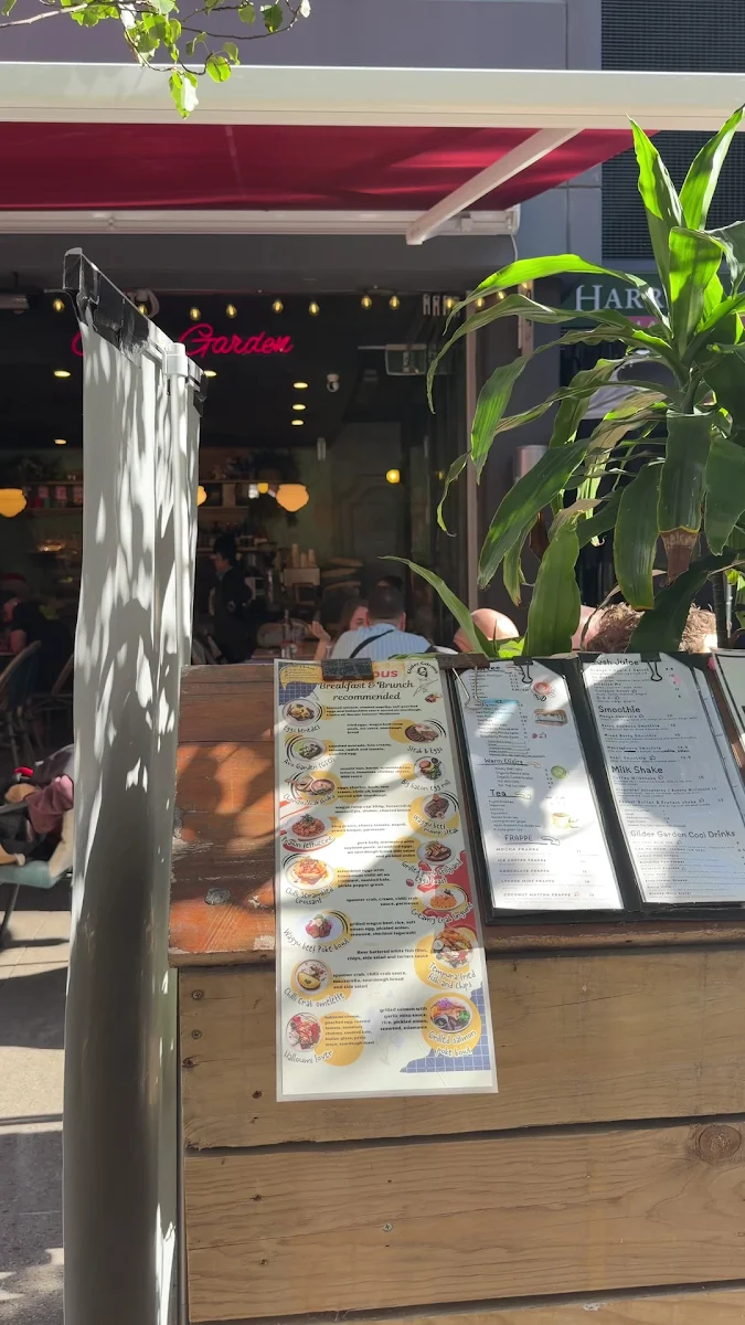 Menu, Glider Garden