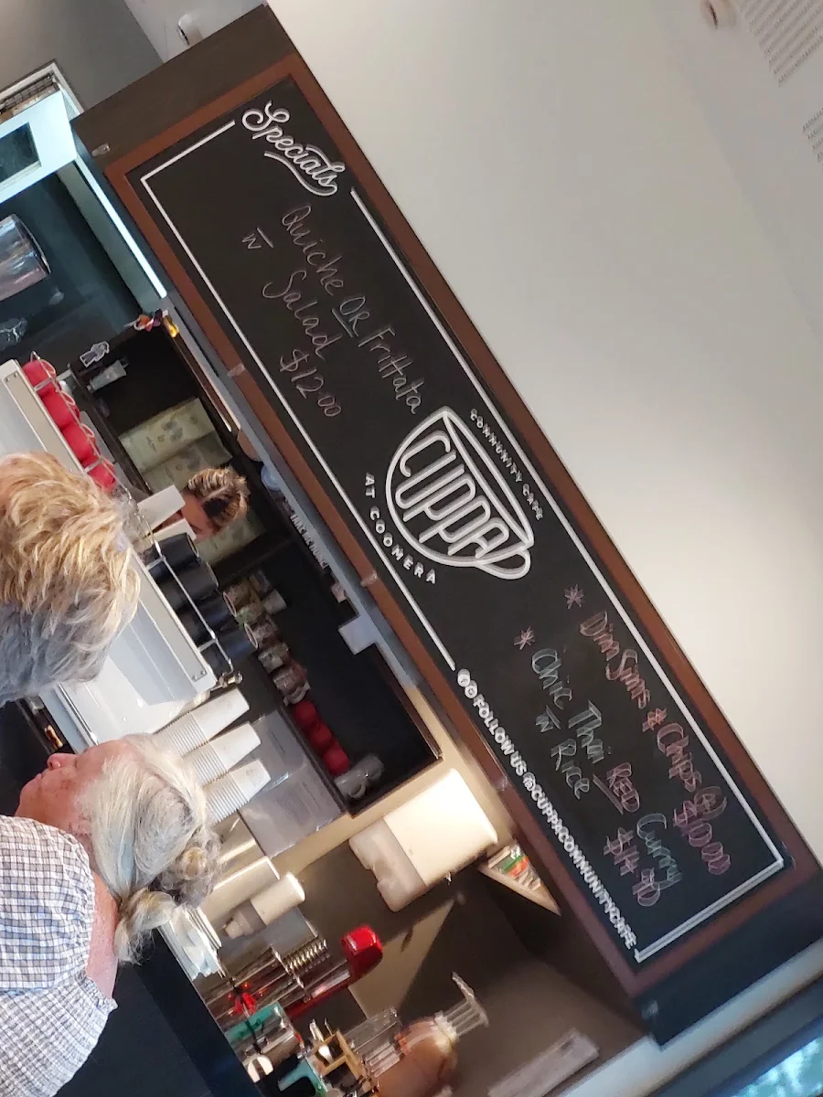 Menu, Cuppa at Coomera Community Cafe