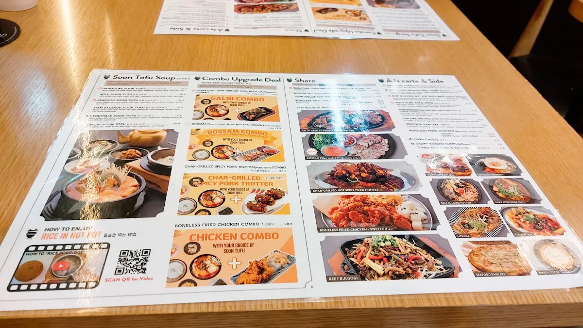 Menu, DooBoo Melbourne