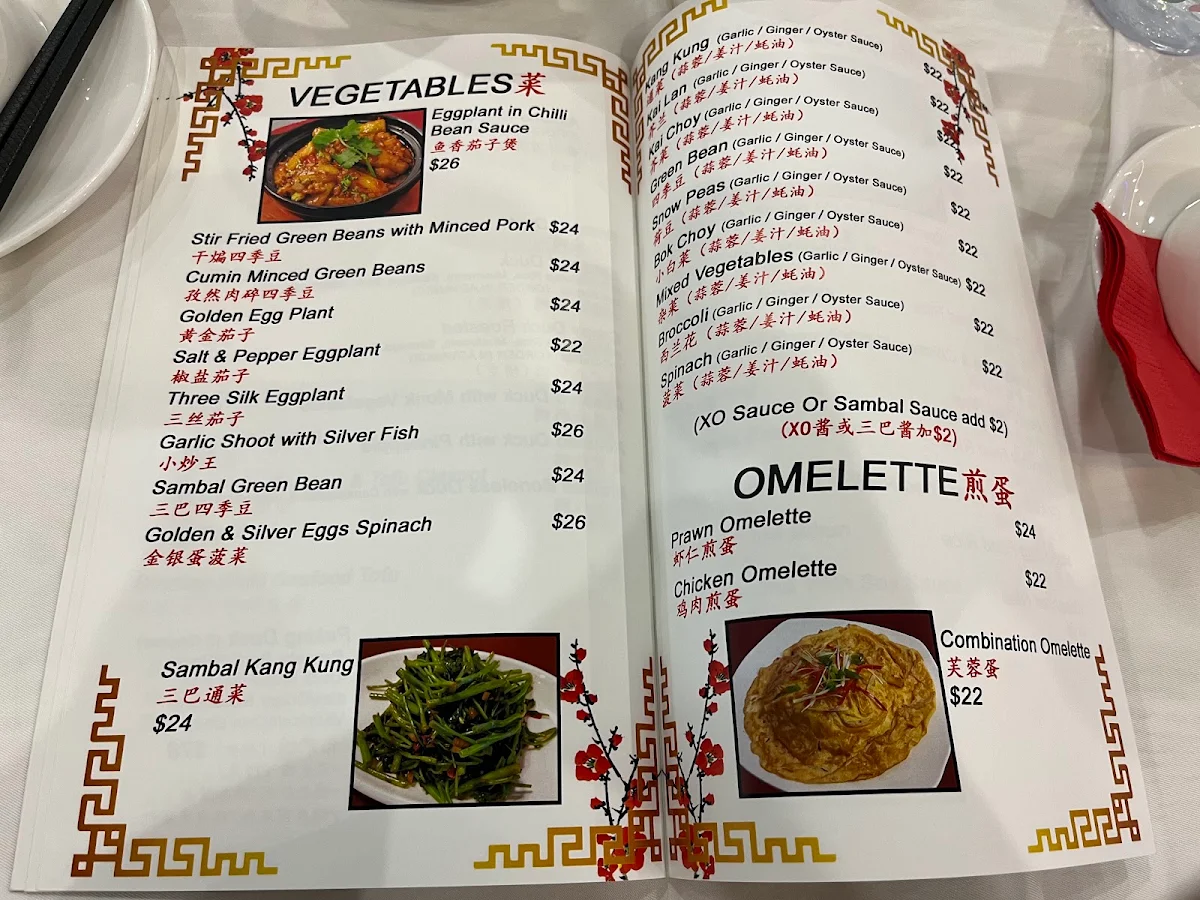 Menu, Pinn's Palace