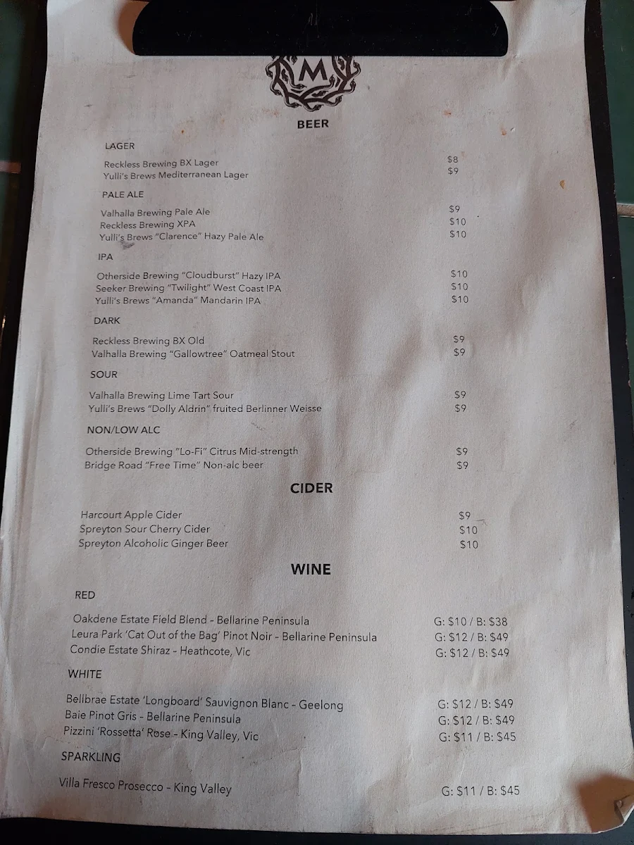 Menu, Medusa
