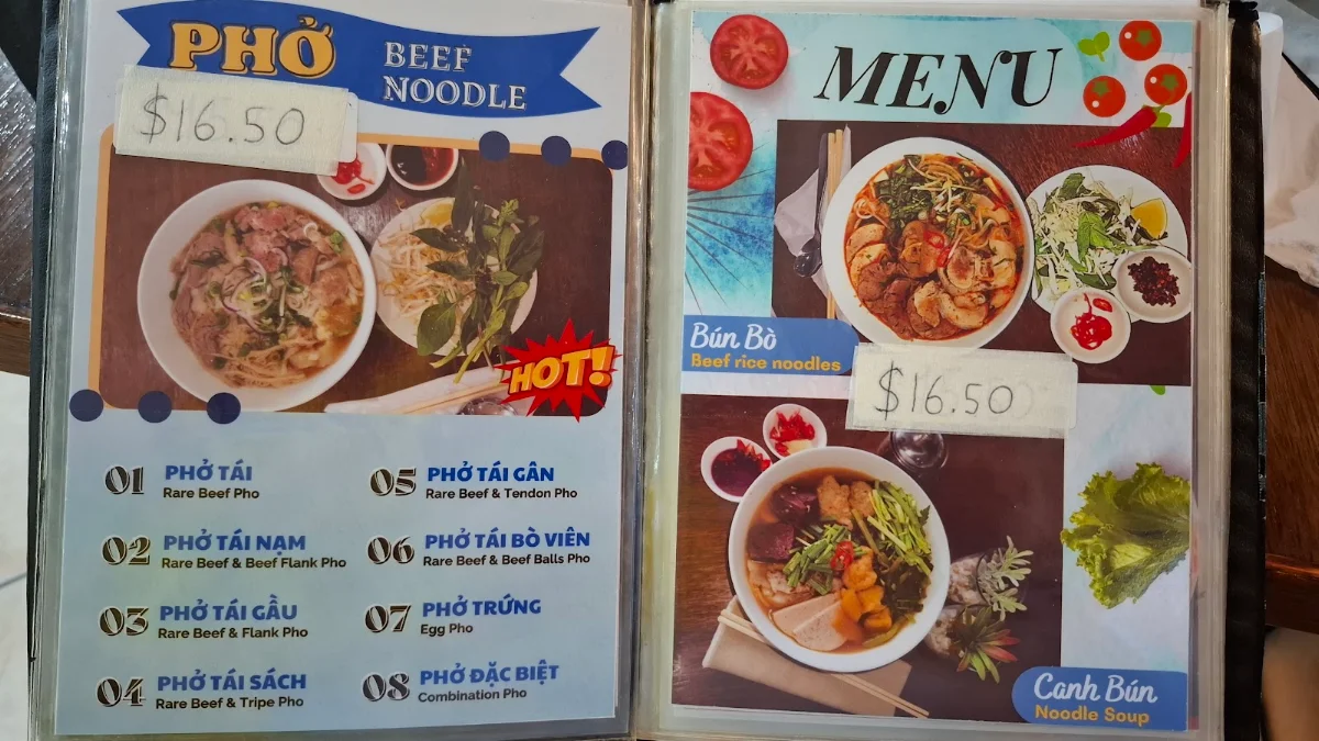 Menu, PHO BA NGA