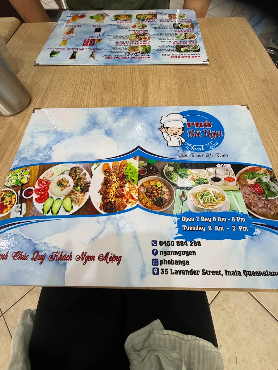 Menu, PHO BA NGA