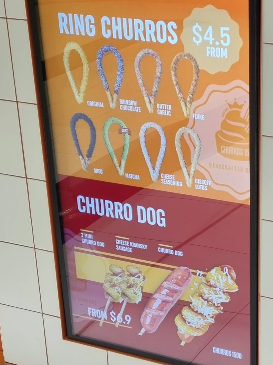 Menu, Churros 1500 Hurstville