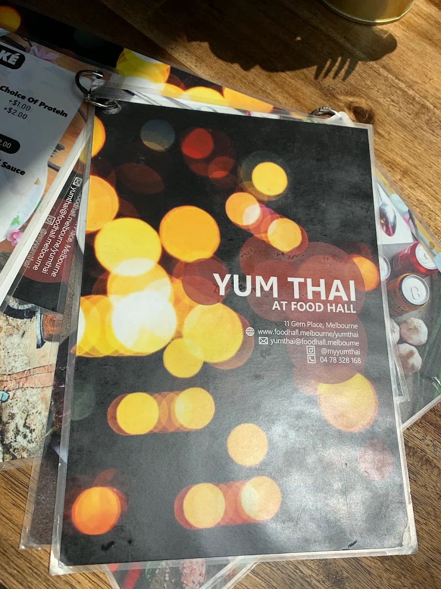 Menu, Yum Thai