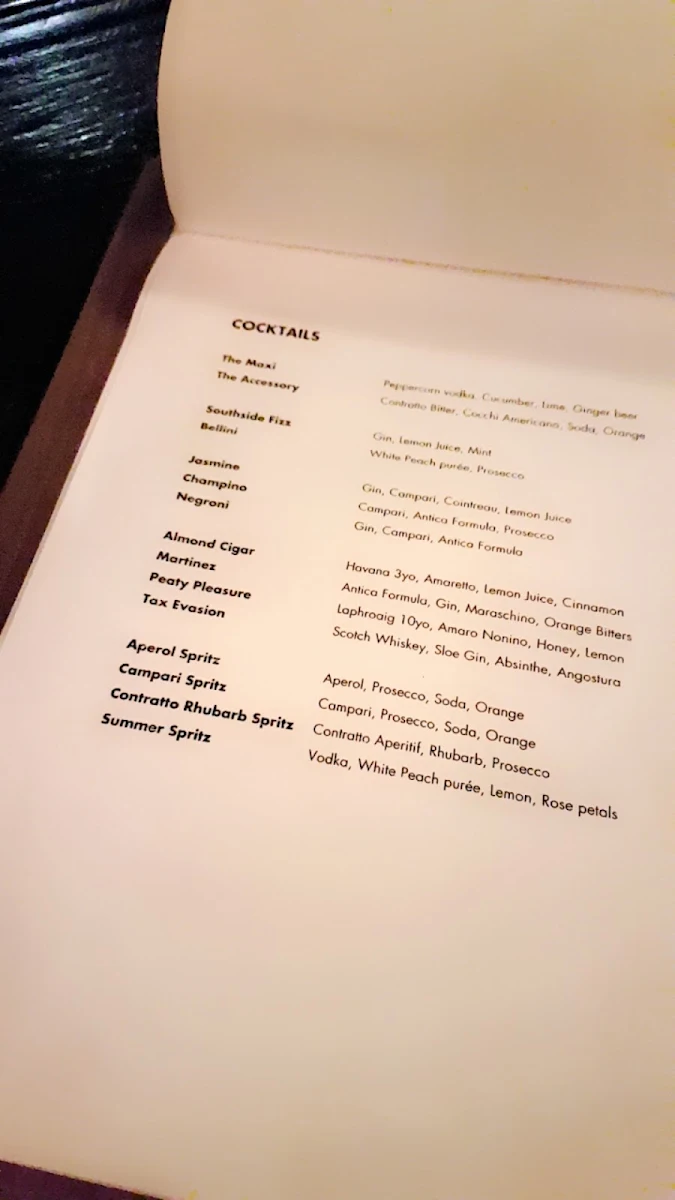 Menu, Ombra