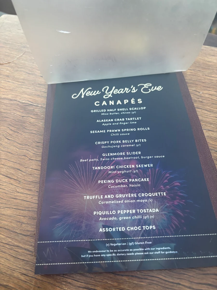 Menu, The Glenmore Hotel