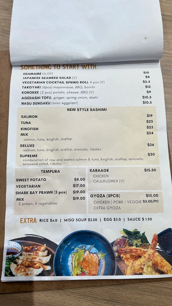 Menu, Miso Hangry Bull Creek