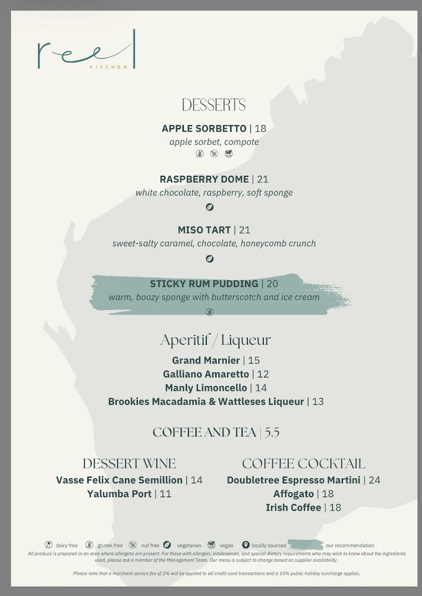 Menu, Miso Hangry Bull Creek