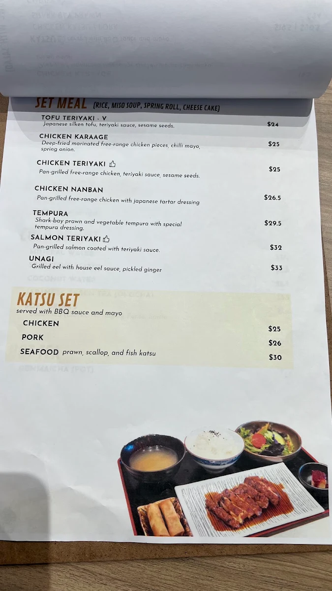 Menu, Miso Hangry Bull Creek