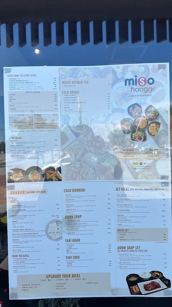 Menu, Miso Hangry Bull Creek