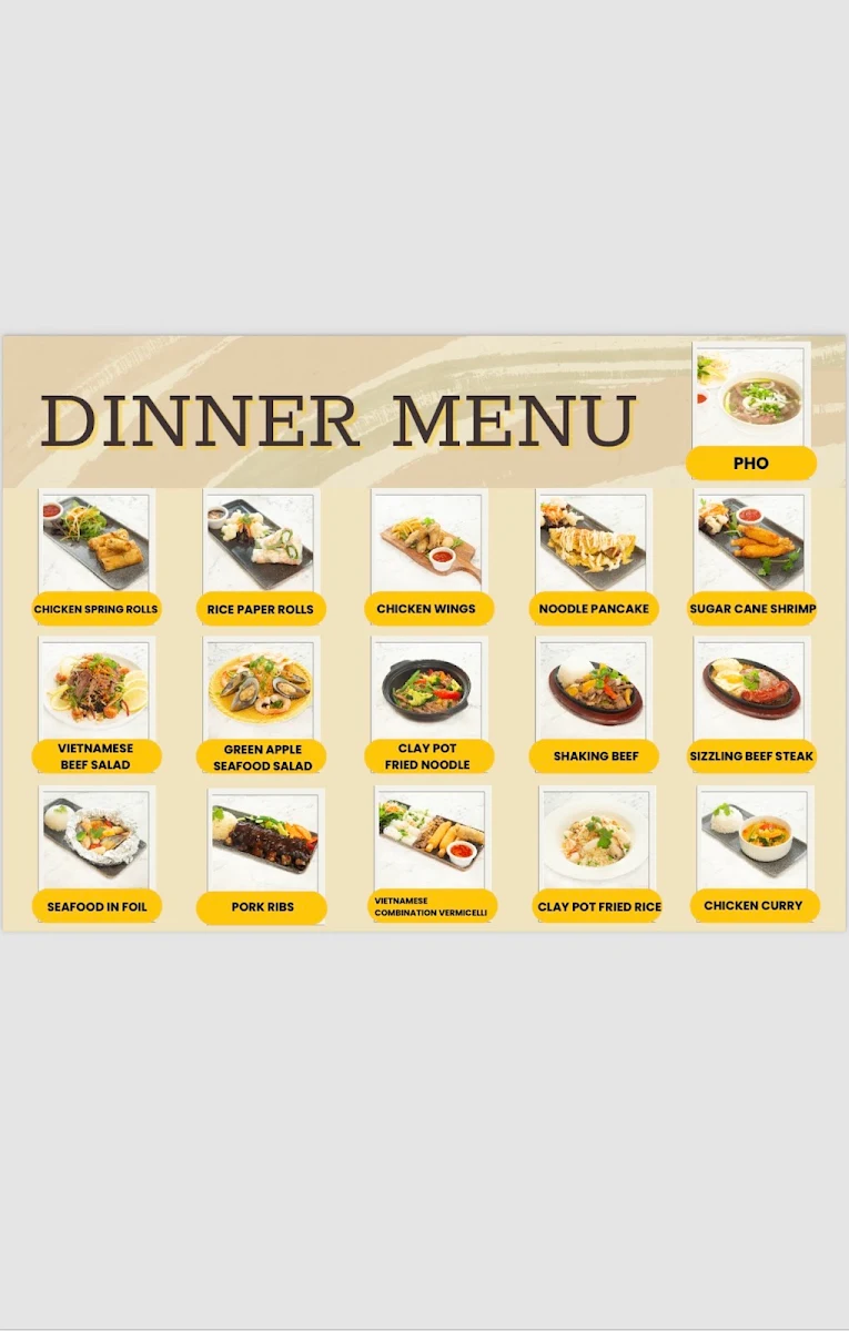 Menu, Linda's Cafe & Restaurant