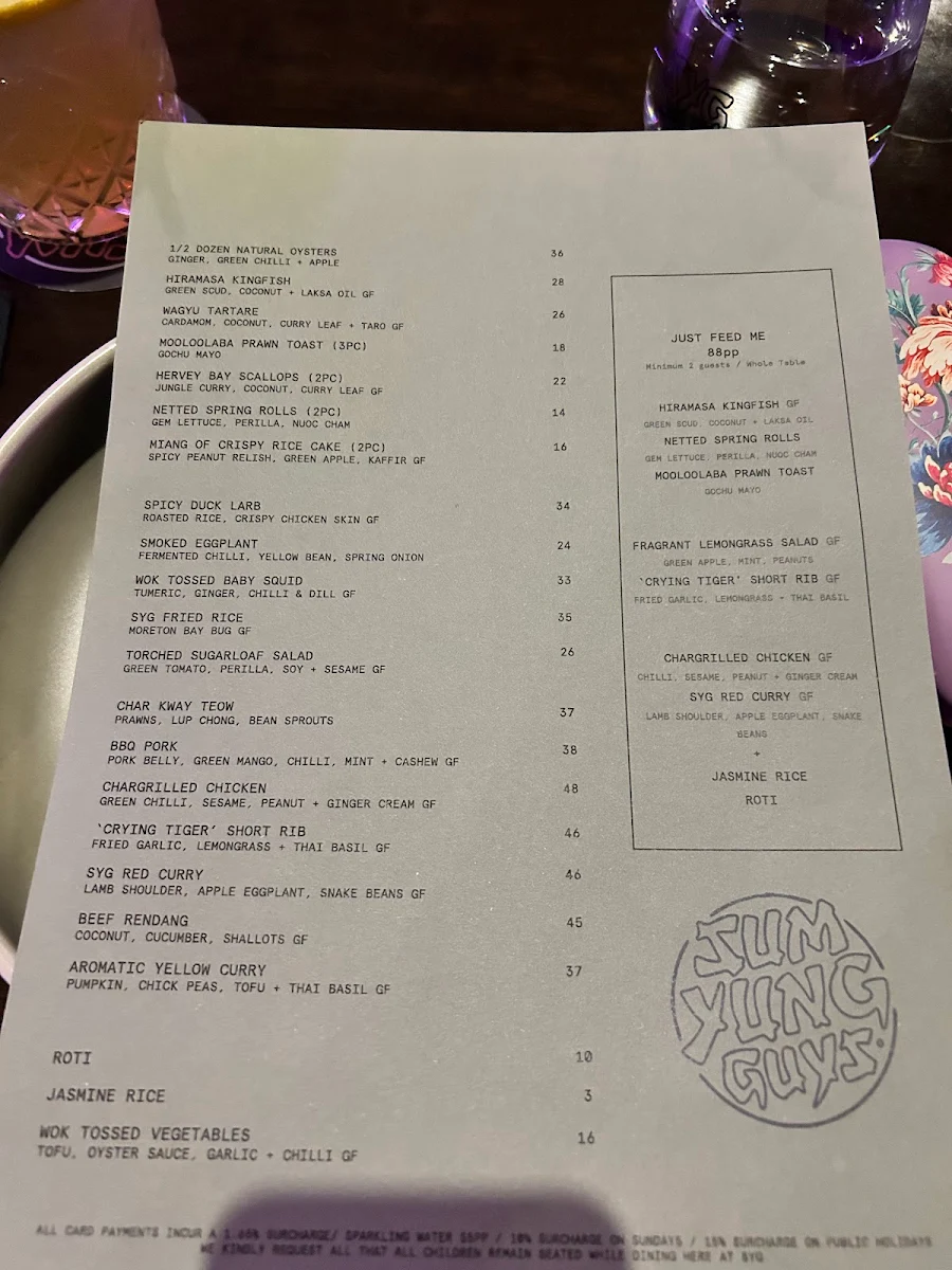 Menu, Sum Yung Guys Restaurant