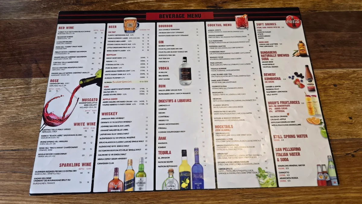 Menu, Macelleria Newtown