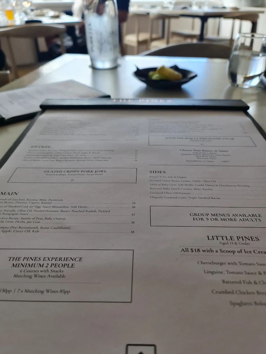 Menu, The Pines Cronulla