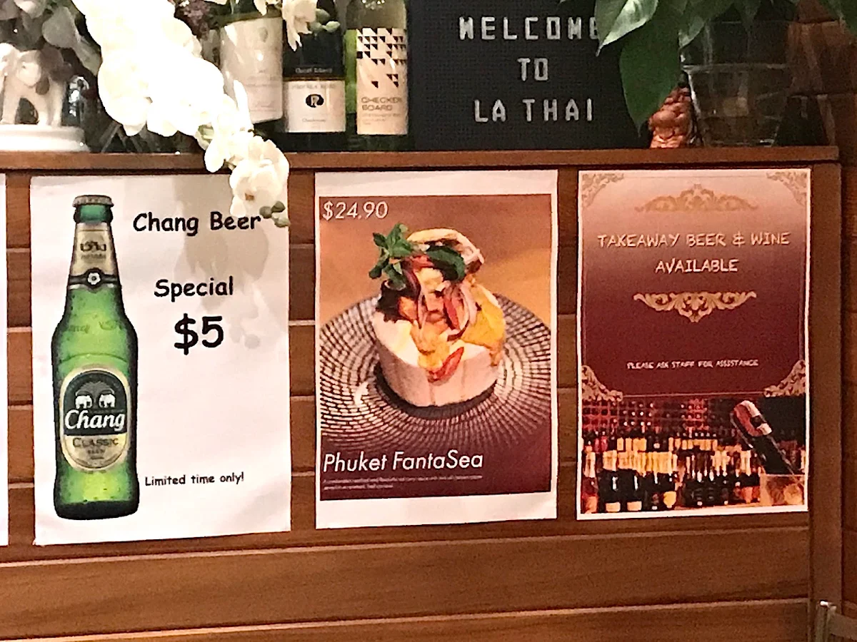 Menu, La Thai