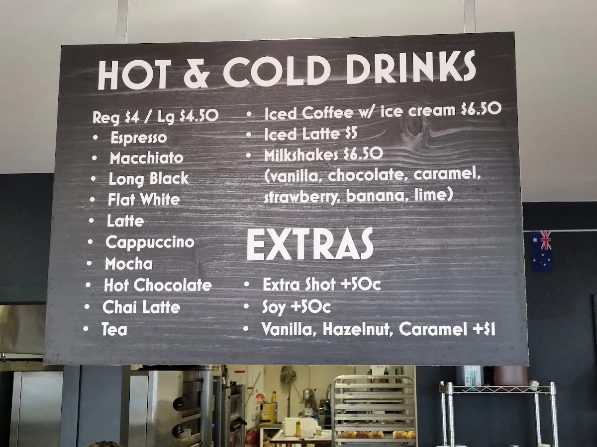 Menu, Mocka's Pies