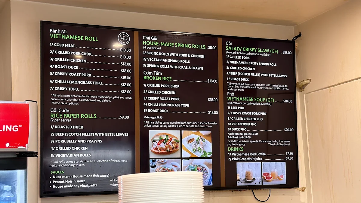 Menu, Master Roll Vietnam (Carnegie)