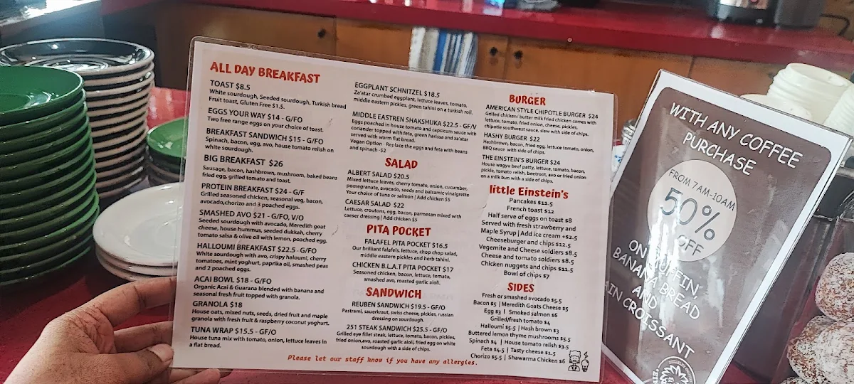 Menu, Einstein's 251