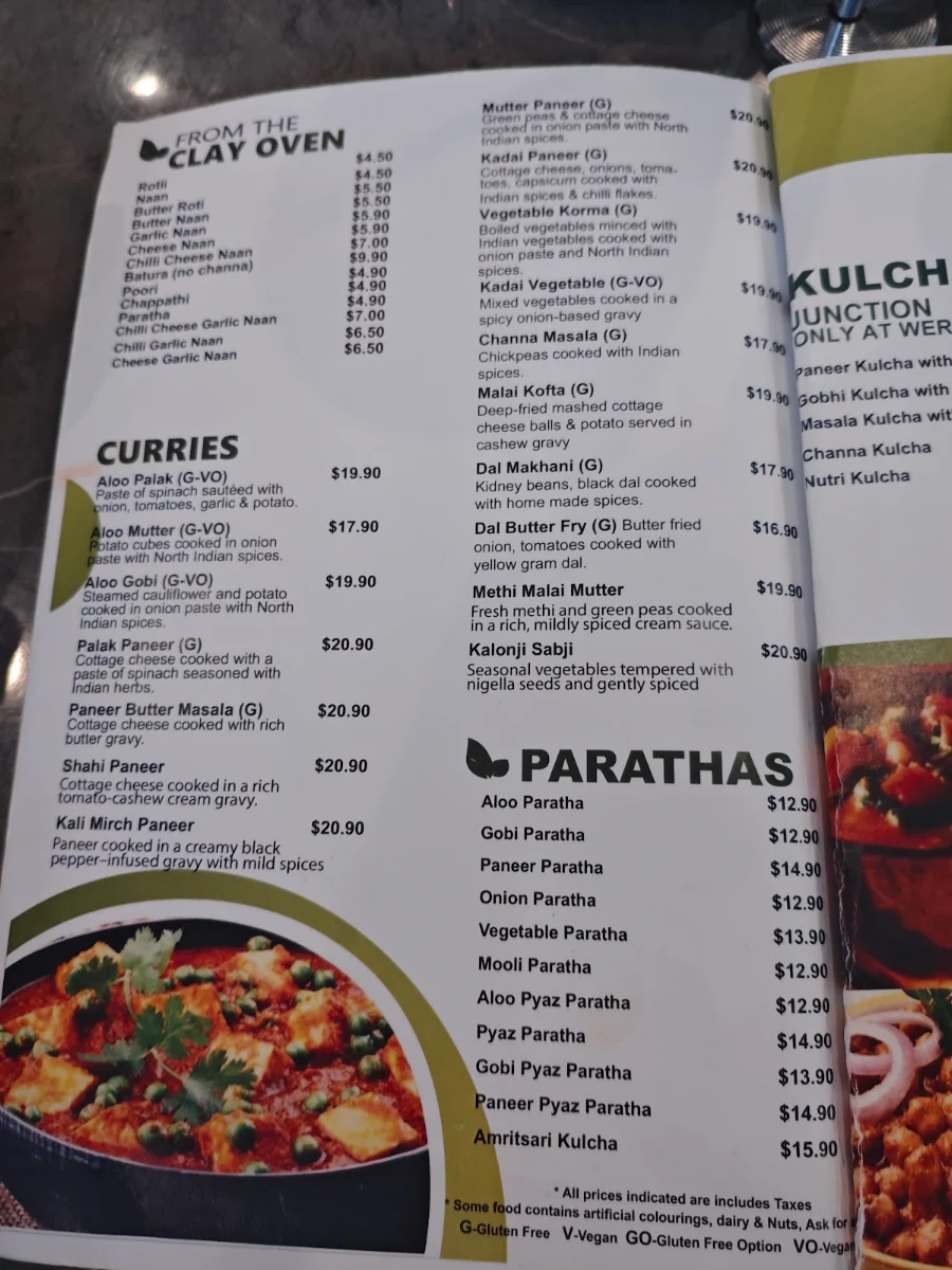 Menu, Saravanaa Bhavan