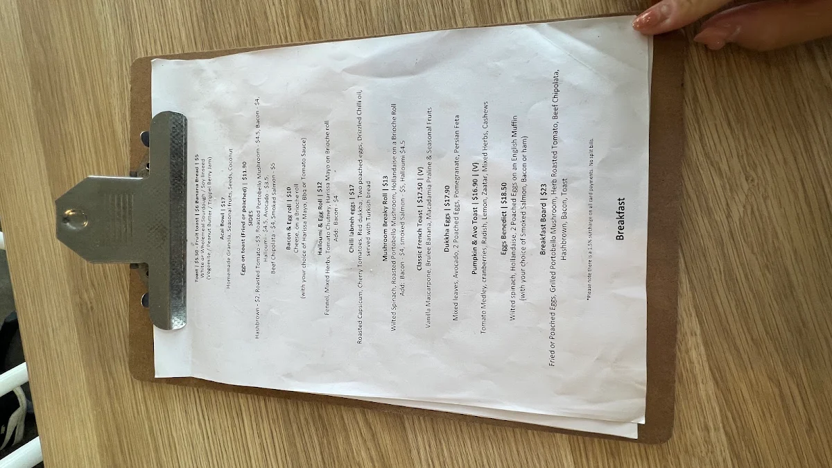 Menu, Espressorico