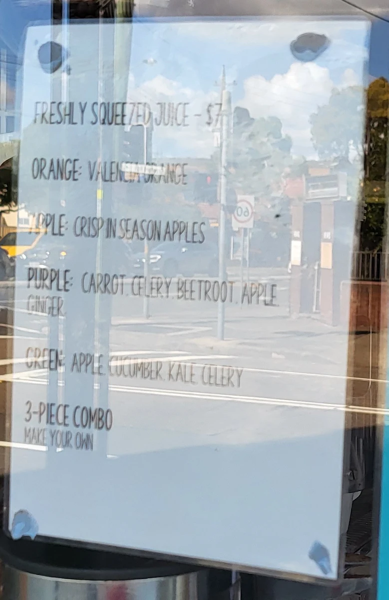 Menu, Espressorico