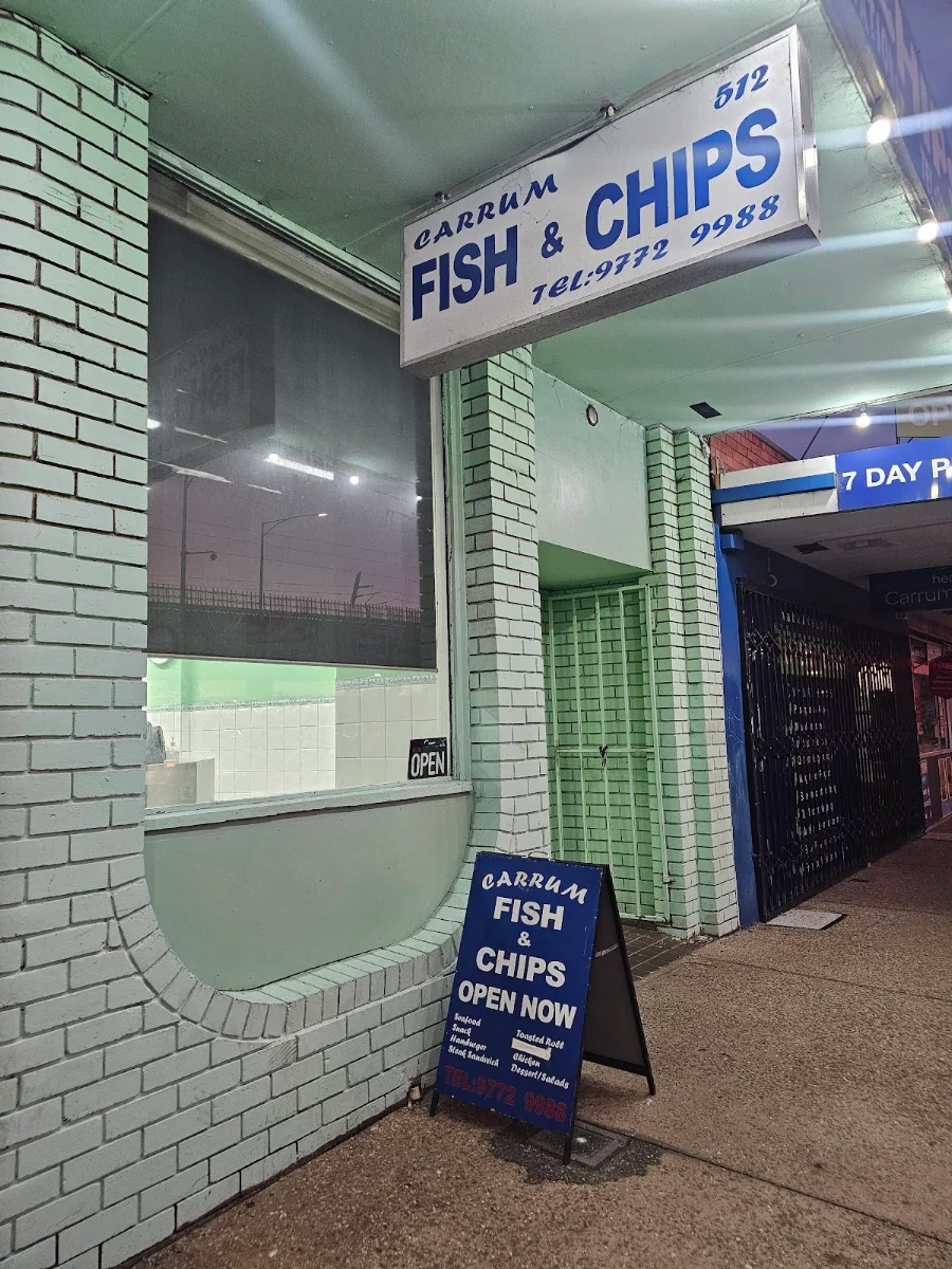 Menu, Carrum Fish & Chips